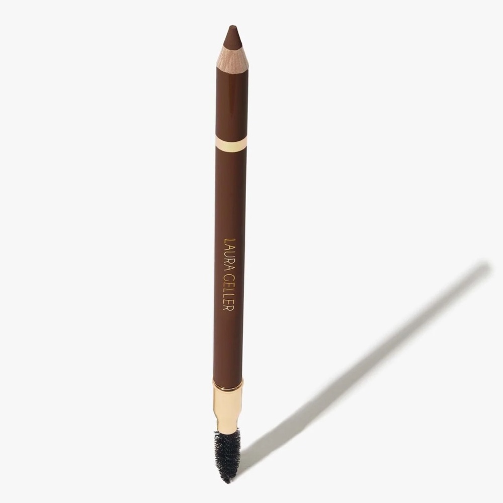 Laura Geller Brow Pencil with Brush - Dark Brown - Bravo Brows - Natural Look